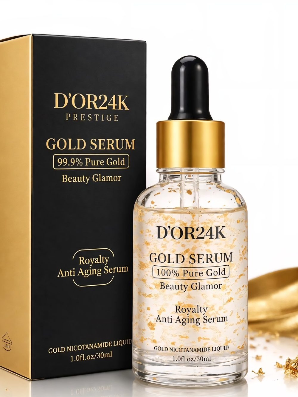 D'OR24K Gold Serum — Clear with Gold Flakes